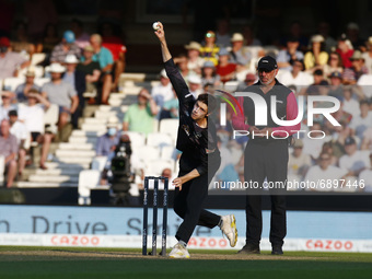 Calvin Harrison of Manchester Originals during The Hundred between Oval Invincible Men and Manchester Originals Men at Kia Oval Stadium, in...