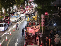 Hundreds Anti-Olympics protestors marched ahead of the Olympic Games opening ceremony in Tokyo, Japan on 23 July, 2021. (