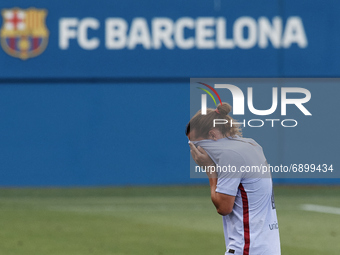 Antoine Griezmann of Barcelona during the pre-season friendly match between FC Barcelona and Girona FC at Estadi Johan Cruyff on July 24, 20...