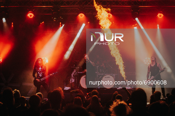 The groove/melodic metal band The Sixpounder performs during the Hybrid rock-metal festival Lauder Fest on 24 and 25 July 2021,  in Wroclaw,...