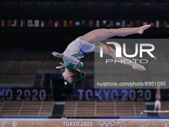 Elisa Haemmerle of Austria during women's qualification for the Artistic  Gymnastics final at the Olympics at Ariake Gymnastics Centre, Toky...