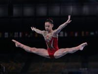 Chenchen Guan of China during women's qualification for the Artistic  Gymnastics final at the Olympics at Ariake Gymnastics Centre, Tokyo, J...