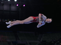 Vladislava Urazova of Russian Olympic Committee during women's qualification for the Artistic  Gymnastics final at the Olympics at Ariake Gy...