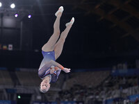 Lieke Wevers of Netherlands during women's qualification for the Artistic  Gymnastics final at the Olympics at Ariake Gymnastics Centre, Tok...