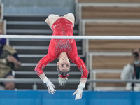 Mykayla Skinner of United States of America during women's qualification for the Artistic  Gymnastics final at the Olympics at Ariake Gymnas...