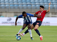 Wilson Manafa of FC Porto (L) vies with Luiz Araujo of Lille OSC during the pre-season friendly football match between FC Porto and Lille OS...