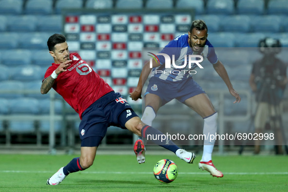 Jose Fonte of Lille OSC (L) vies with Fernando Andrade of FC Porto during the pre-season friendly football match between FC Porto and Lille...