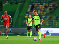 Nuno Santos of Sporting CP in action during the Pre-Season Friendly match Cinco Violinos Trophy between Sporting CP and Olympique Lyonnais a...