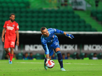 Anthony Lopes of Olympique Lyonnais in action during the Pre-Season Friendly match Cinco Violinos Trophy between Sporting CP and Olympique L...