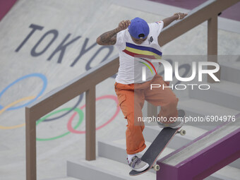 Margielyn Didal during women's street skateboard at the Olympics at Ariake Urban Park, Tokyo, Japan on July 26, 2021. (