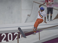 Margielyn Didal during women's street skateboard at the Olympics at Ariake Urban Park, Tokyo, Japan on July 26, 2021. (