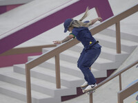 Rosa Pamela during women's street skateboard at the Olympics at Ariake Urban Park, Tokyo, Japan on July 26, 2021. (