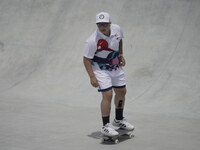 Alona Smith during women's street skateboard at the Olympics at Ariake Urban Park, Tokyo, Japan on July 26, 2021. (