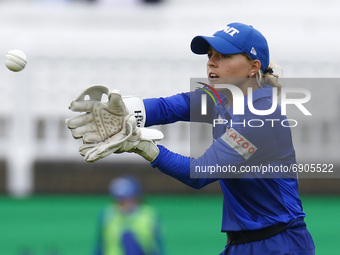 LONDON, ENGLAND - July 25:Amara Carr of London Spirit Women  during The Hundred between London Spirit Women and Oval Invincible Women at Lor...