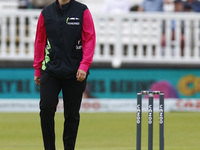 LONDON, ENGLAND - July 25:Umpira Anna Harris during The Hundred between London Spirit Women and Oval Invincible Women at Lord's Stadium , Lo...