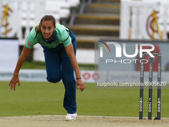 Tash Farrant of Oval Invincibles Women during The Hundred between London Spirit Women and Oval Invincible Women at Lord's Stadium , London,...