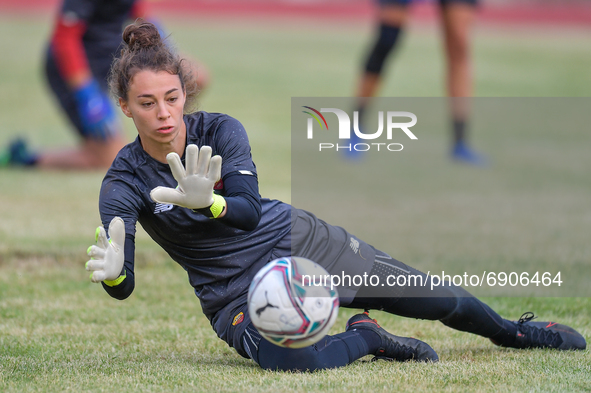 Camelia Ceasar of AS Roma in action during the training session on Terminillo, Rieti, Italy, on July 26, 2021. Double training session both...