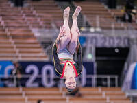 Maellyse Brassart of Belgium during women's  Artistic  Gymnastics team final at the Olympics at Ariake Gymnastics Centre, Tokyo, Japan on Ju...