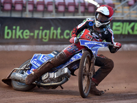 Stock action picture of Harry McGurk of Belle Vue Cool Running Colts  during the National Development League match between Belle Vue Aces an...