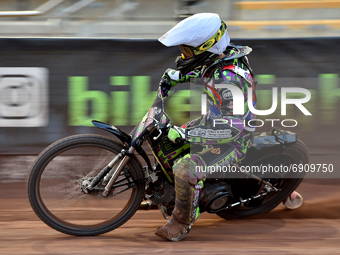 Richard Andrews (Captain) of Eastbourne Seagulls  during the National Development League match between Belle Vue Aces and Eastbourne Seagull...