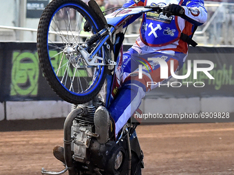 Jake Knight of Eastbourne Seagulls during the National Development League match between Belle Vue Aces and Eastbourne Seagulls at the Nation...