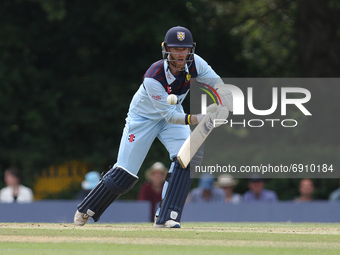 Graham Clark of Durham bats during the Royal London One Day Cup match between Middlesex County Cricket Club and Durham County Cricket Club a...