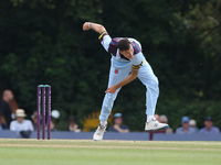  Jack Campbell of Durham bowls during the Royal London One Day Cup match between Middlesex County Cricket Club and Durham County Cricket Clu...