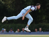 Paul van Meekeren of Durham bowls during the Royal London One Day Cup match between Middlesex County Cricket Club and Durham County Cricket...