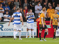    QPRs Lyndon Dykes celebrates his goal during the Pre-season Friendly match between Cambridge United and Queens Park Rangers at the R Cost...