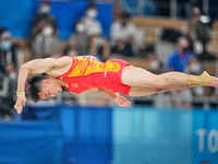 Wei Sun  of China during mens all around final in Artistic  Gymnastics final at the Tokyo Olympics at Ariake Gymnastics Centre, Tokyo, Japan...