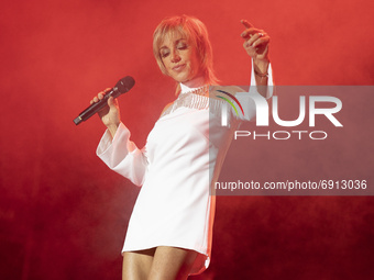 Ana Torroja during the performance at Noches del Botanico music festival  on July 28  2021 in Madrid, Spain. (