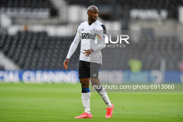 
Sone Aluko of Derby county during the Pre-season Friendly match between Derby County and Real Betis Balompi at the Pride Park, Derby on Wed...