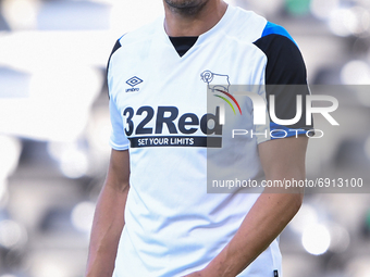 Phil Jagielka of Derby County during the Pre-season Friendly match between Derby County and Real Betis Balompi at the Pride Park, Derby on...