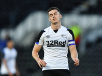 
Tom Lawrence of Derby County reacts after a wasted opportunity at goal during the Pre-season Friendly match between Derby County and Real B...