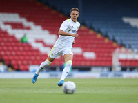 Rodrigo Moreno of Leeds United chases the ball during the Pre-season Friendly match between Blackburn Rovers and Leeds United at Ewood Park,...