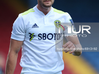 Jack Harrison of Leeds United goes to take a corner during the Pre-season Friendly match between Blackburn Rovers and Leeds United at Ewood...
