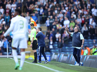 Marcelo Bielsa, Leeds United manager, shouts during the Pre-season Friendly match between Blackburn Rovers and Leeds United at Ewood Park, B...