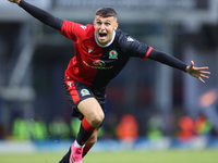 Connor McBride scores his team's first goal during the Pre-season Friendly match between Blackburn Rovers and Leeds United at Ewood Park, Bl...