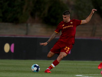 Gianluca Mancini of AS Roma in action during an international club friendly football match between AS Roma and FC Porto at the Bela Vista st...
