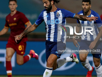 Sergio Oliveira of FC Porto in action during an international club friendly football match between AS Roma and FC Porto at the Bela Vista st...