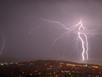 Barcelona was shaken by a spectacular electrical storm, which in some places reached 50 liters per square meter, on 01st August 2021. Photo:...