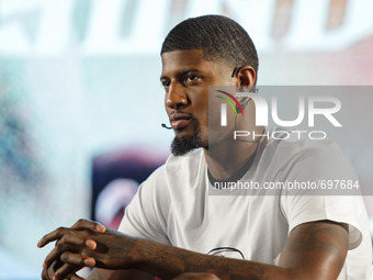 Mandaluyong City, Philippines - Paul George of the Indiana Pacers attends the Nike Rise press conference in Mandaluyong City on July 20, 201...