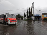 Hurricane 'Grace' reaches the metropolitan area of Mexico City, Mexico, on August 21, 2021. The National Water Commission (Conagua) reported...