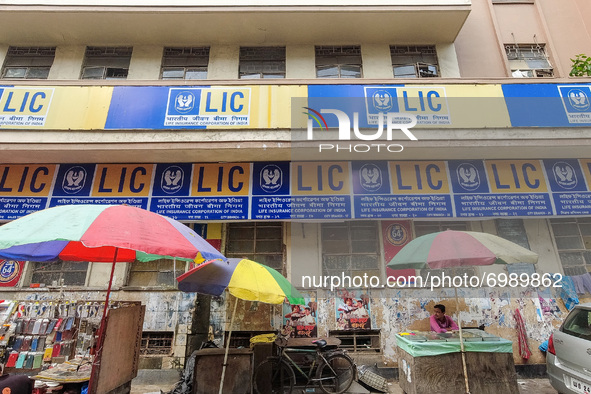 An LIC office building as seen in Kolkata, India on 24 August 2021. As many as 16 Merchant bankers are in a race to manage the much awaited...