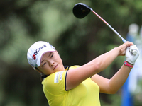 Ha-Na Jang of Seoul, South Korea follows her shot down the fairway at the 13th tee in the final round of the Marathon LPGA Classic golf tour...
