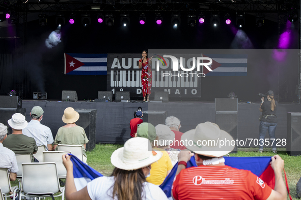 Cuban singer Annie Garcês on stage Auditorio 1 de Maio, at Festa do Avante.
The last day of three days of the Festa do Avante, of the Portug...