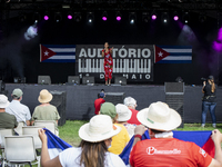 Cuban singer Annie Garcês on stage Auditorio 1 de Maio, at Festa do Avante.
The last day of three days of the Festa do Avante, of the Portug...