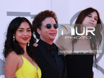 Iazua Larios, director Michel Franco and Charlotte Gainsbourg attends the red carpet of the movie 