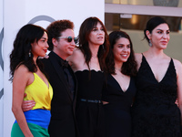 Iazua Larios, director Michel Franco, Charlotte Gainsbourg, Eréndira Núñez Larios and Cristina Velasco attends the red carpet of the movie 
