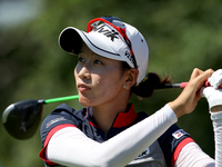 Chella Choi of South Korea tee off on the 15th hole during the second round of the Meijer LPGA Classic golf tournament at Blythefield Countr...